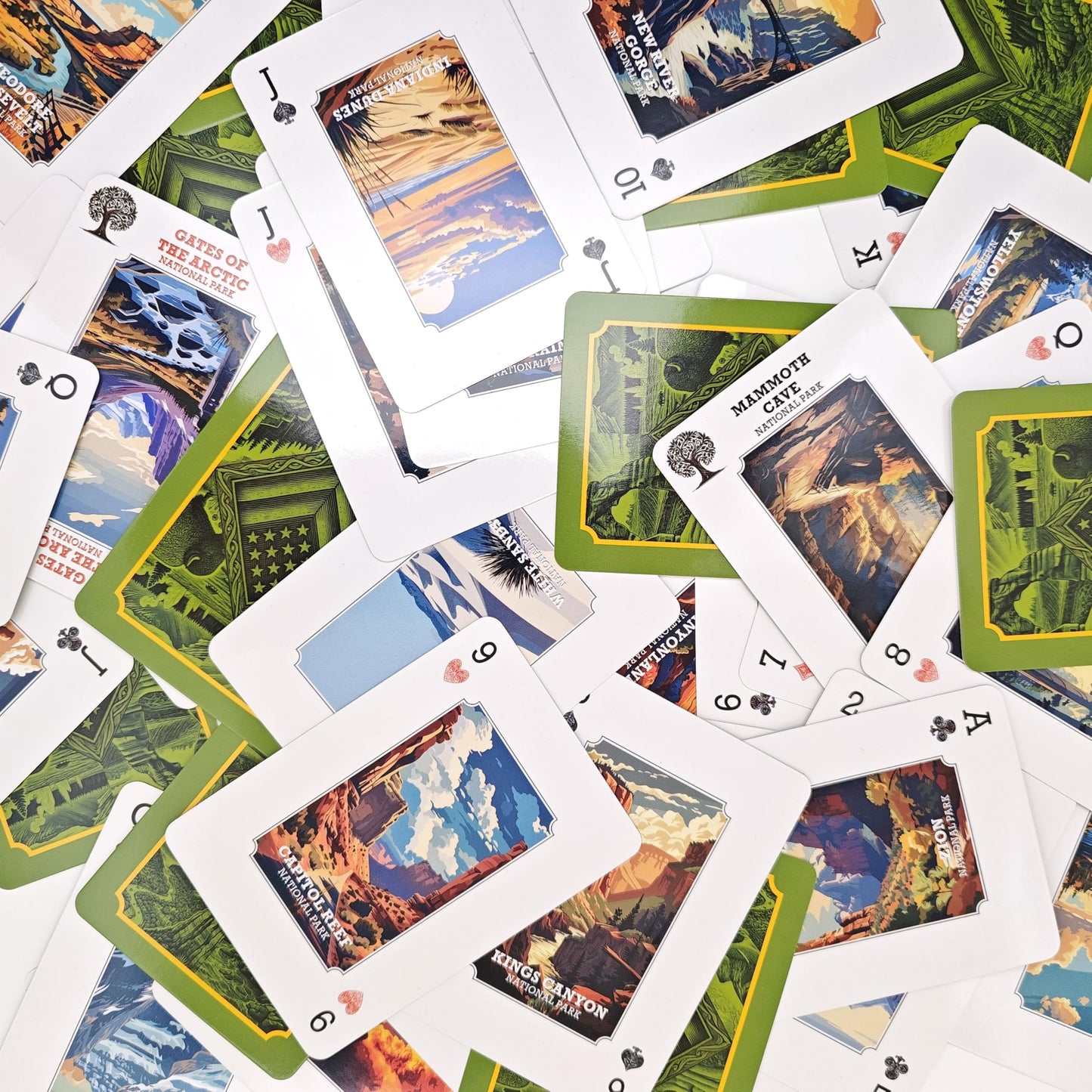 ASVP Shop National Parks Playing Cards - 54 Unique US Parks - Cardstock - 2.5 x 3.5 inches - Travel & Camping Gift for Nature Lovers