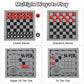 Giant 4 in 1 Chess Set Jumbo Chess & Giant Checkers & Large Tic Tac Toe  Giant Chess Board Game for Kids mature-themeds Including 2 Extra Queen Large Checkers Rug Game Mat  Indoor Outdoor Games Camping Party