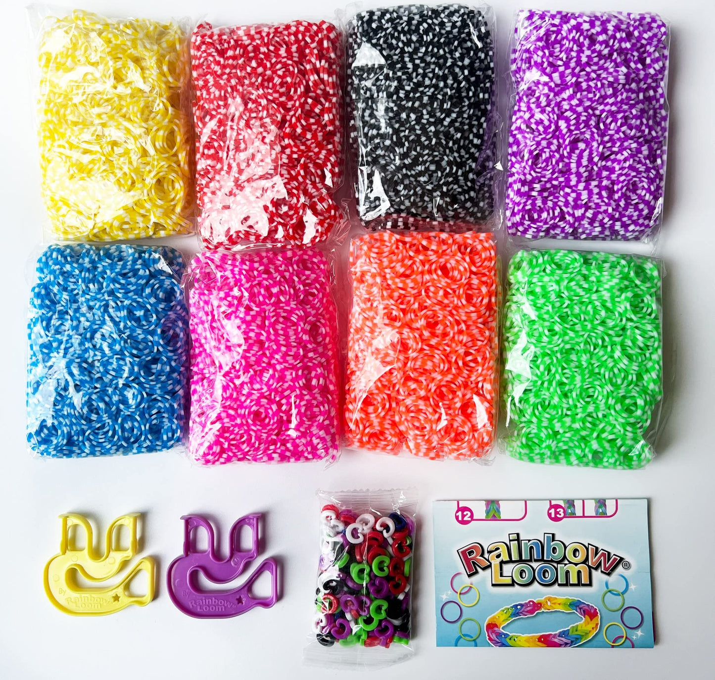 Rainbow Loom® Treasure Box Dots Edition, 8,000 Rubber Bands In 8 Different Polka Dots Colors, And A Bonus Of 2 Happy Looms, Great Activities For Boys And Girls 7+