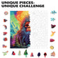 Trippy Puzzle Co - Wooden Jigsaw Puzzle For Adults - Challenging 300 Piece Puzzle With Cool Shapes - Bigfoot Sasquatch Mountains
