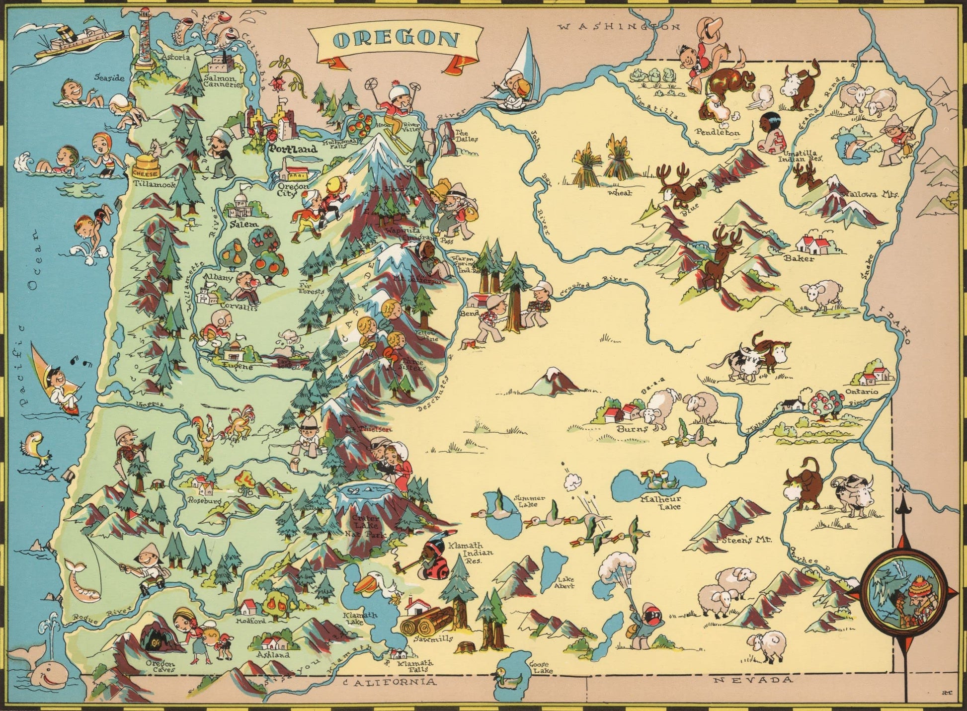 Oregon Wooden Map Jigsaw Puzzle Toys for Adults USA of State Map Decorate Puzzle Games 500 Piece