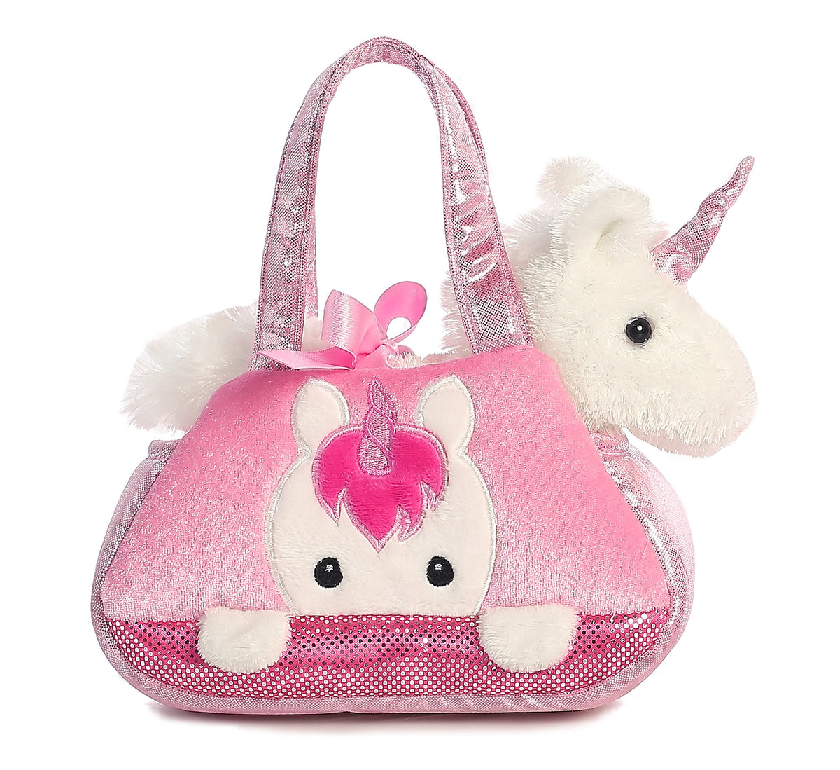 Aurora® Fashionable Fancy Pals™ Peek-A-Boo Unicorn Stuffed Animal - On-The-Go Companions - Stylish Accessories - Multicolor 7 Inches