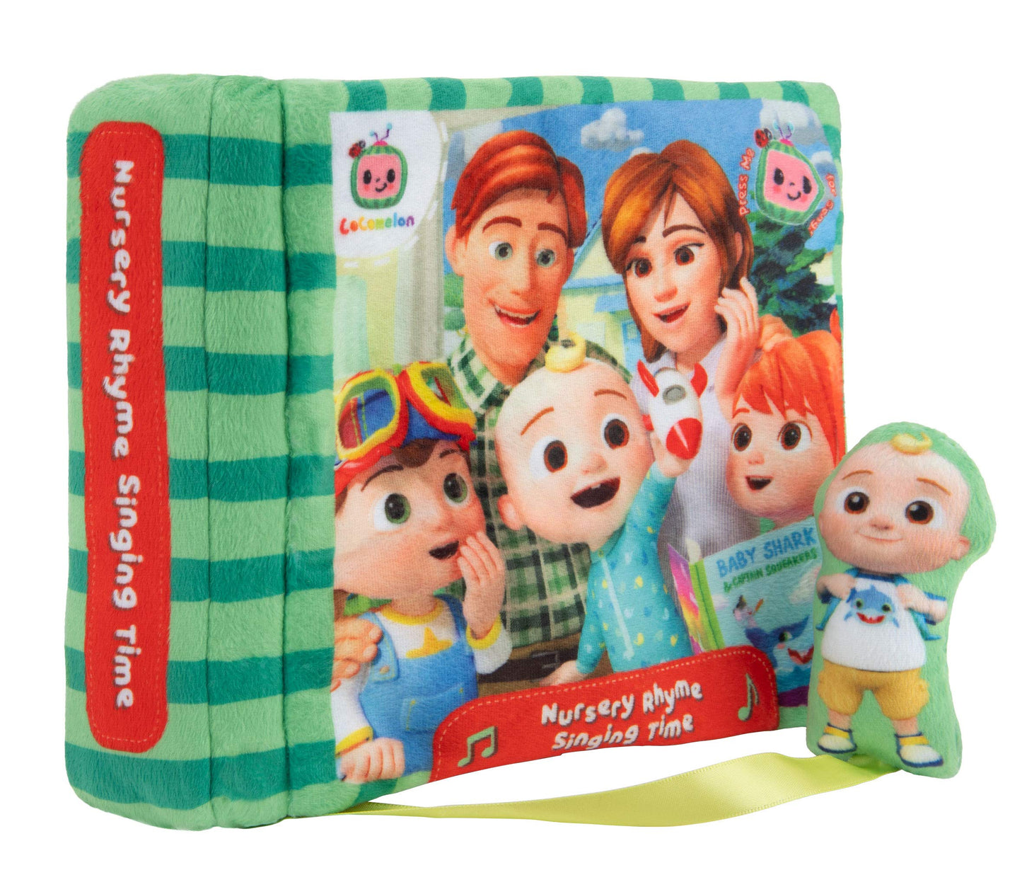 Cocomelon Nursery Rhyme Singing Time Plush Book, Featuring Tethered Jj Plush Character Toy, For Jjs Daily Musical Adventures - B