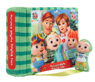 Cocomelon Nursery Rhyme Singing Time Plush Book, Featuring Tethered Jj Plush Character Toy, For Jjs Daily Musical Adventures - B