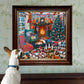 Eeboo Piece & Love: English Cottage Christmas - 1000 Piece Puzzle - Adult Square Jigsaw, 23X23, Includes Image Reference Insert, Pieces