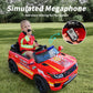 Hikiddo 24V Electric Police Car Ride-on for Kids, 24Volt Fire Truck Kids Car Ride-on Toy w/Remote Control, 2x200W Motors - Red