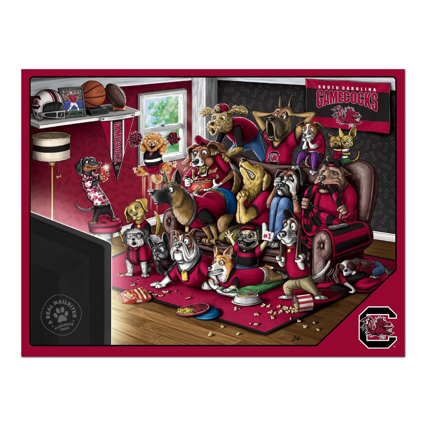 Youthefan Ncaa South Carolina Gamecocks Purebred Fans 500Pc Puzzle - A Real Nailbiter