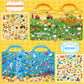 Kalysky 6-Set Puffy Sticker Books for Kids, 3D Reusable Stickers, Farm, Dinosaurs, Ocean, Space, Vehicle, Model TZS-922