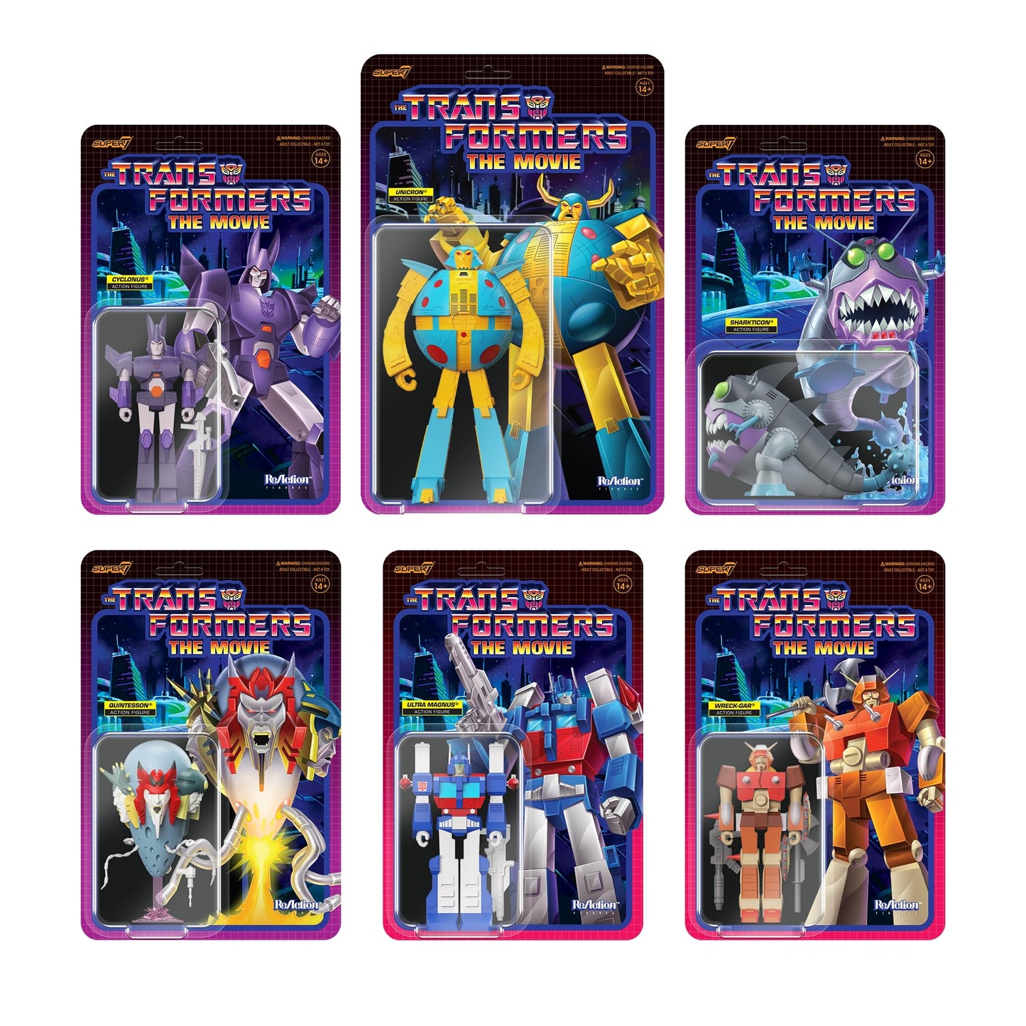Super7 Transformers Sharkticon - 3.75' Transformers Action Figure Classic Cartoon Collectibles And Retro Toys