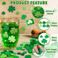 300 PCS St Patricks Day Stickers, Foam Shamrock Decorations, Self-Adhesive Shamrock Stickers, Glitter Matte St Patricks Day Stic