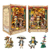 mature-themed Book Nook Kit  DIY Mini Dollhouse Book Corner Kit with LED Light and Dust Shield  mature-themed 3D Wooden Bookshelf Puzzle Book Corner Insertion Decorative Crafts - Puppet Theater (SQ-33)