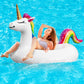 JAMBO Unicorn and Flamingo Pool Floats- 2 Pack with 2 Drink Holders  Large Flamingo Tube Float  Huge Unicorn Floating Tube  Giant Pool Float Set  Pool Floats mature-themed & Teens  Inflatable Pool Toys