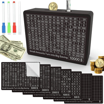 Piggy Bank For Adults Kids, Wooden Coin Bank For Boys And Girls, Adults Money Box With Counter For Savings Goal $2000 3000 5000 