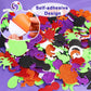 JULBEAR 300 Pieces Halloween Foam Stickers Glitter Self-Adhesive Pumpkin Spider Bat Craft Stickers for Kids Halloween Party Favo