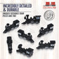 The Little Plastic Train Co. Midnight Express Deluxe Board Game Train Set - Black Miniatures for Ticket to Ride & Other Games, Model 92336