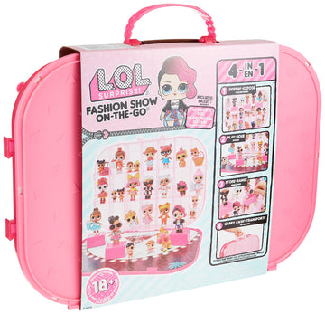 LOL Surprise Fashion Show On-The-Go 4-in-1 Playset and Carrying Case – Display 18+ dolls and Pets Creativity for Kids - Hot Pink Play Set Storage Fashion Studio -Like New