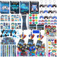Sayglossy 171 Pcs Cool Video Game Party Favors Set Includes Gift Bags Pencils Notebook Sharpener Slap Bracelets Rings Keychains 