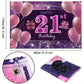 21St Birthday Decorations For Girls Happy Birthday Banner Pink Decorations For A Party Birthday Backdrop For Women