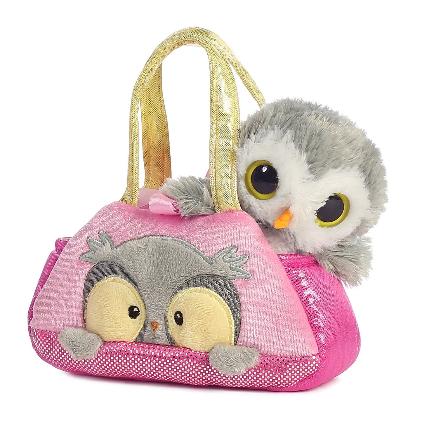 Aurora® Fashionable Fancy Pals™ Peek-A-Boo Owl Stuffed Animal - On-The-Go Companions - Stylish Accessories - Multicolor 7 Inches