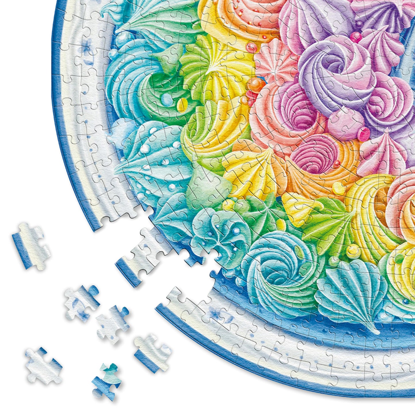 Ravensburger Circle Of Colors: Rainbow Cake 500 Piece Round Jigsaw Puzzle For Adults - 17349 - Every Piece Is Unique, Softclick Technology Means Pieces Fit Together Perfectly