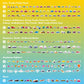 Hebayy 2860 Vehicle Stickers - 64 Sheets of Vibrant Transportation Decals for Kids, Schools, Parties - Cars, Trucks, Airplanes, Ships, Construction