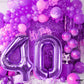 Katchon, Giant 40Th Birthday Balloons Purple - 40 Inch | Purple 40 Balloon, Purple 40Th Birthday Decorations | 40Th Birthday Purple Balloon, 40 Balloon Numbers For 40 Years Old Birthday Decorations