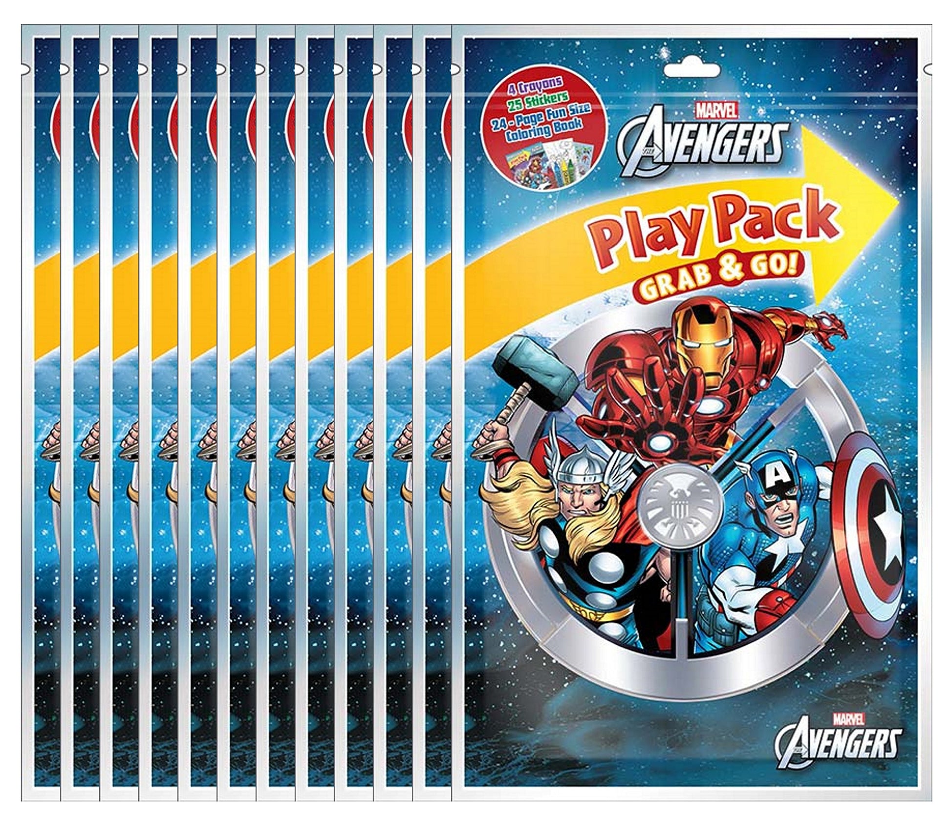 Bundle of 12 Marvels Avengers Grab & Go Play Packs