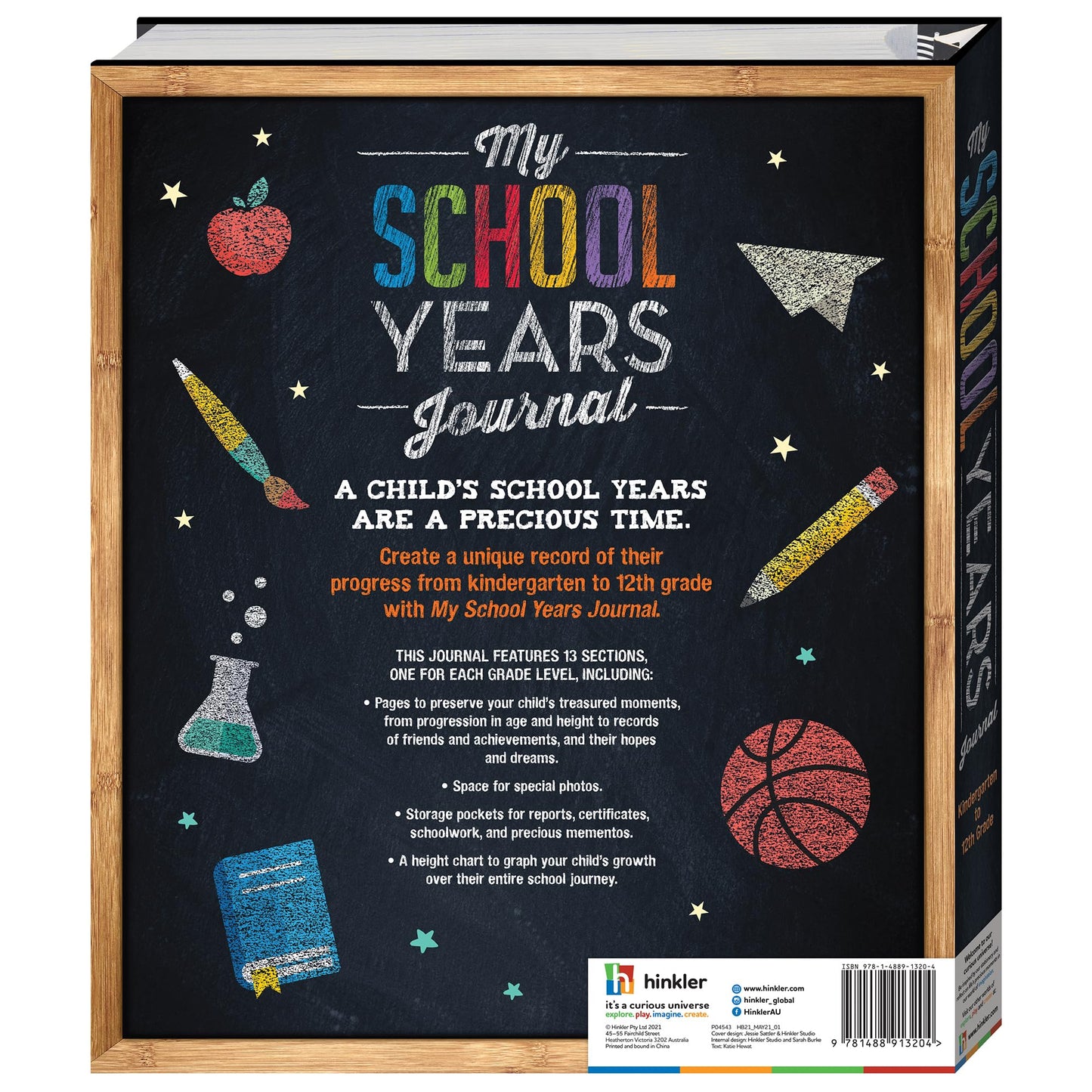 Hinkler: My School Years Journal - Preserve Memories of Children  Kindergarten to Grade 12  Store Certificates & Medals  Comes with Height Chart