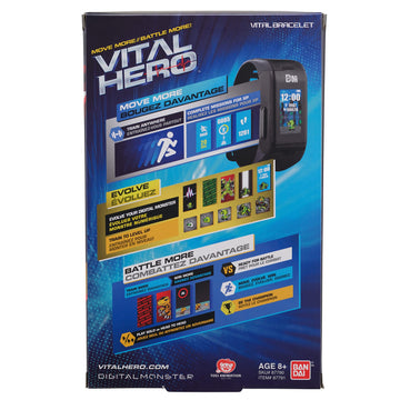 Bandai Namco - Digimon - Vital Hero Interactive Fitness Tracker/ Digital Watch/ Virtual Pet (Black)