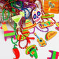 Eoboh 72Pcs Fiesta Party Necklace Decorations, Cinco De Mayo Mexican Beads, 12 Kinds Of Metallic Mexican Accessories Bulk, Fiest