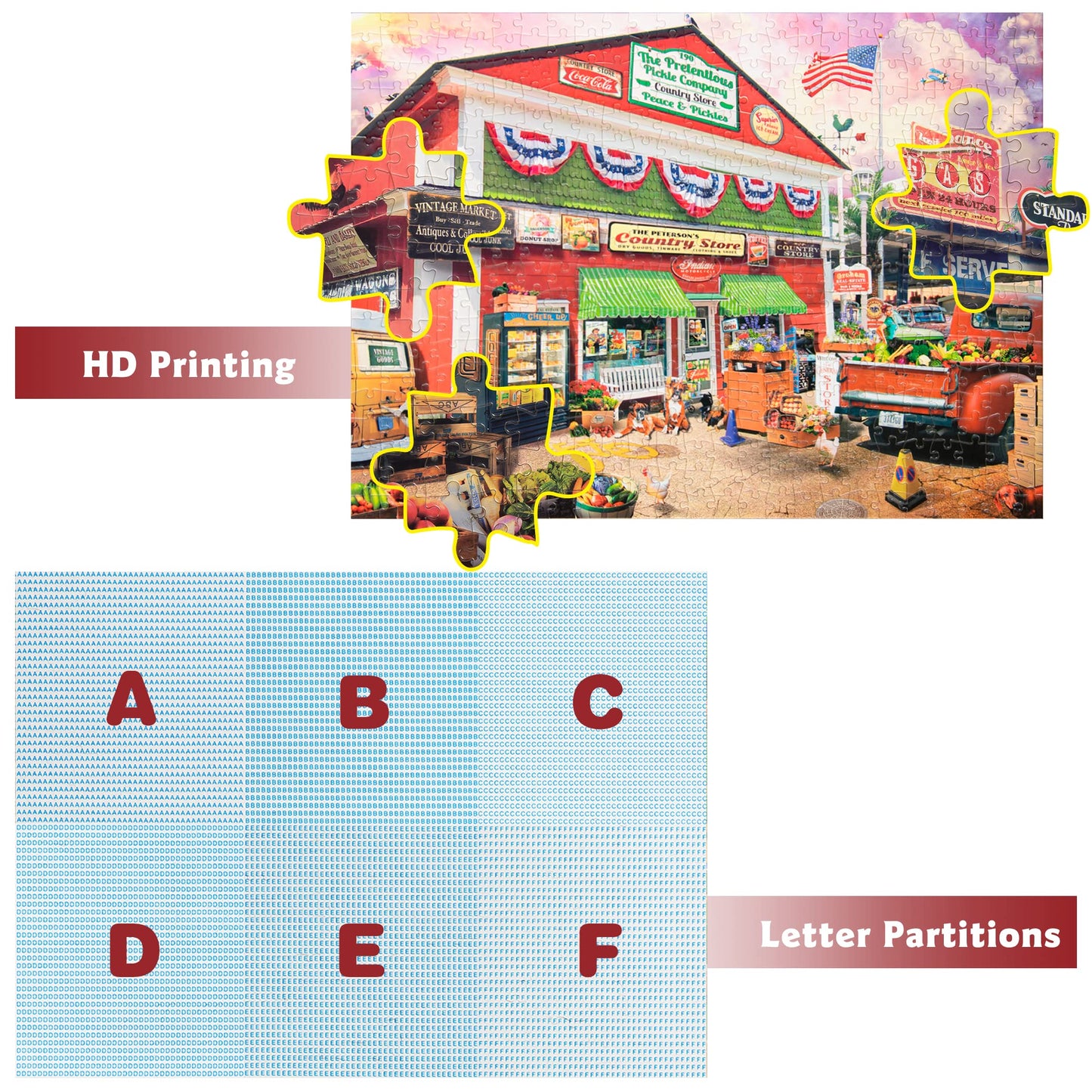 Lavievert Jigsaw Puzzle 500 Piece Puzzle For Adults And Kids - Country Store