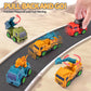SeventhDuck Mini Cars 18PCS, Pull Back Racing Toy Car Set, Racing Toy Vehicles Mini City Cars with Roadblocks and Characters, Pa