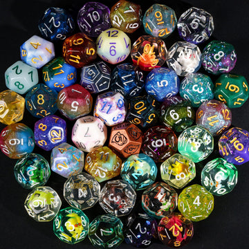 HDdais 10 Pack of D12 Dice Random Color D12 Polyhedral Dice Set, 12 Sided D&D Dice for DND RPG MTG Table Games Dungeons and Drag