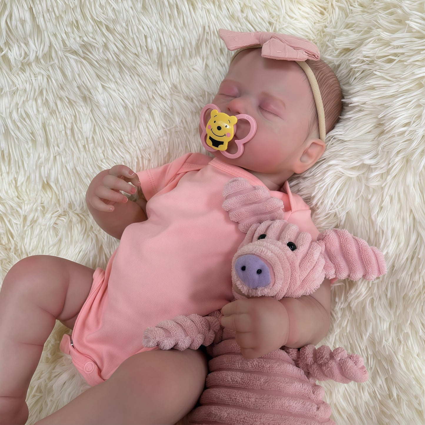 Joyarr Lifelike Reborn Baby Dolls, 20Inch Sweet Smile Real Life Realistic Newborn Full Vinyl Sleeping Baby Girl Adorable Dolls W