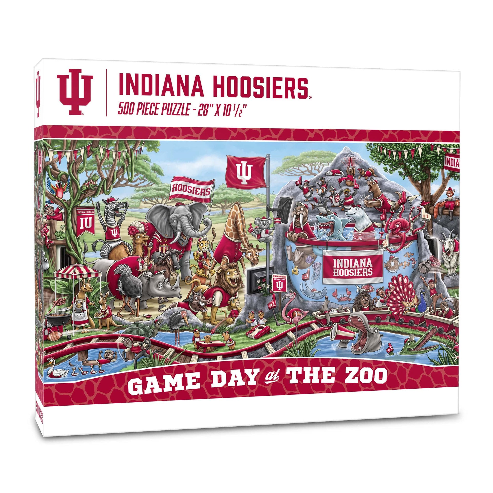 YouTheFan NCAA Indiana Hoosiers Game Day at The Zoo 500pc Puzzle