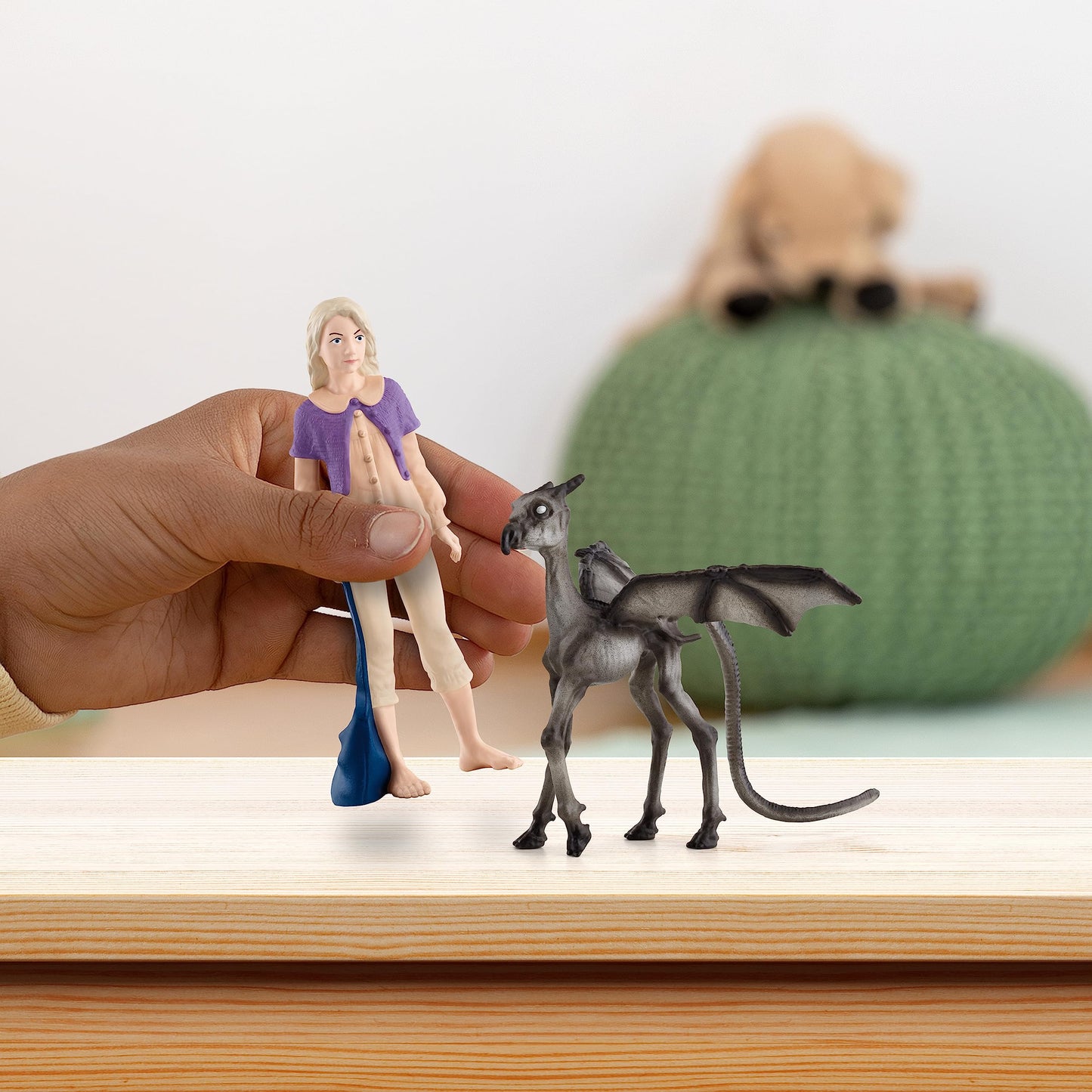 Schleich Wizarding World Of Harry Potter 2-Piece Set With Luna Lovegood & Baby Thestral Collectible Figurines For Kids Ages 6+