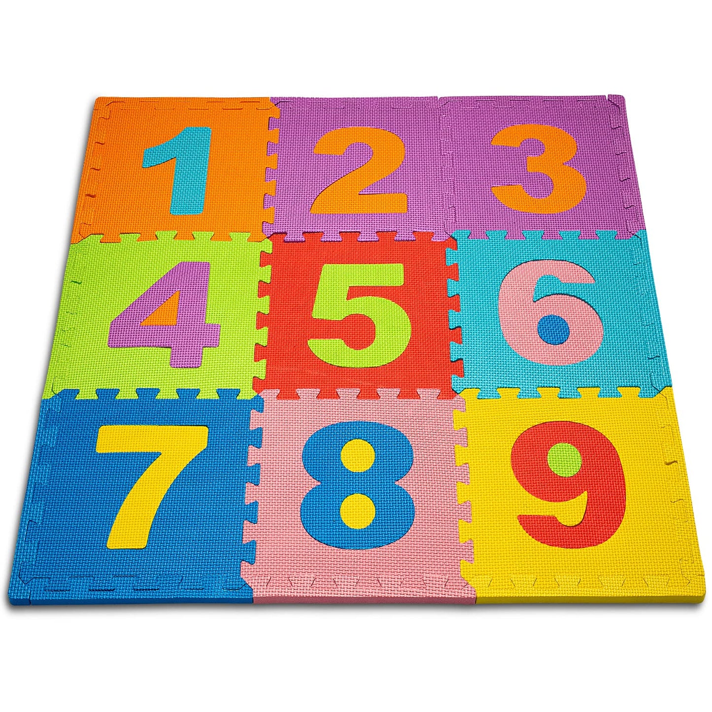 Toyvelt Foam Play Mat For Baby Kids Interlocking Foam Puzzle Floor Mats Eva Non Toxic For Crawling, Exercise, Playroom, Play Area, Baby Nursery Numbers 10 Tiles