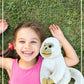 Puzzled Squirrel Monkey Plush - Super Soft 12" Stuffed Animal, White Polyester, Model 5353, Ideal for Kids and Adults