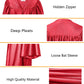 GradPlaza Shiny Choir Robe Kindergarten Preschool Graduation Gown Shiny Graduation Gown for Kids Red Size 33