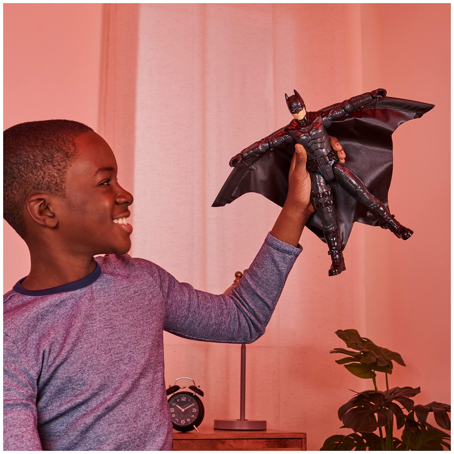 Dc Comics, Batman 12-Inch Wingsuit Action Figure With Lights And Phrases, Expanding Wings, The Batman Movie Collectible Kids Toy