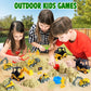 Billeeit Sand Construction Kit with A Big Foldable Sandbox and 2.2lbs Magic Sand, Truck Sand Construction Toys Including Castle