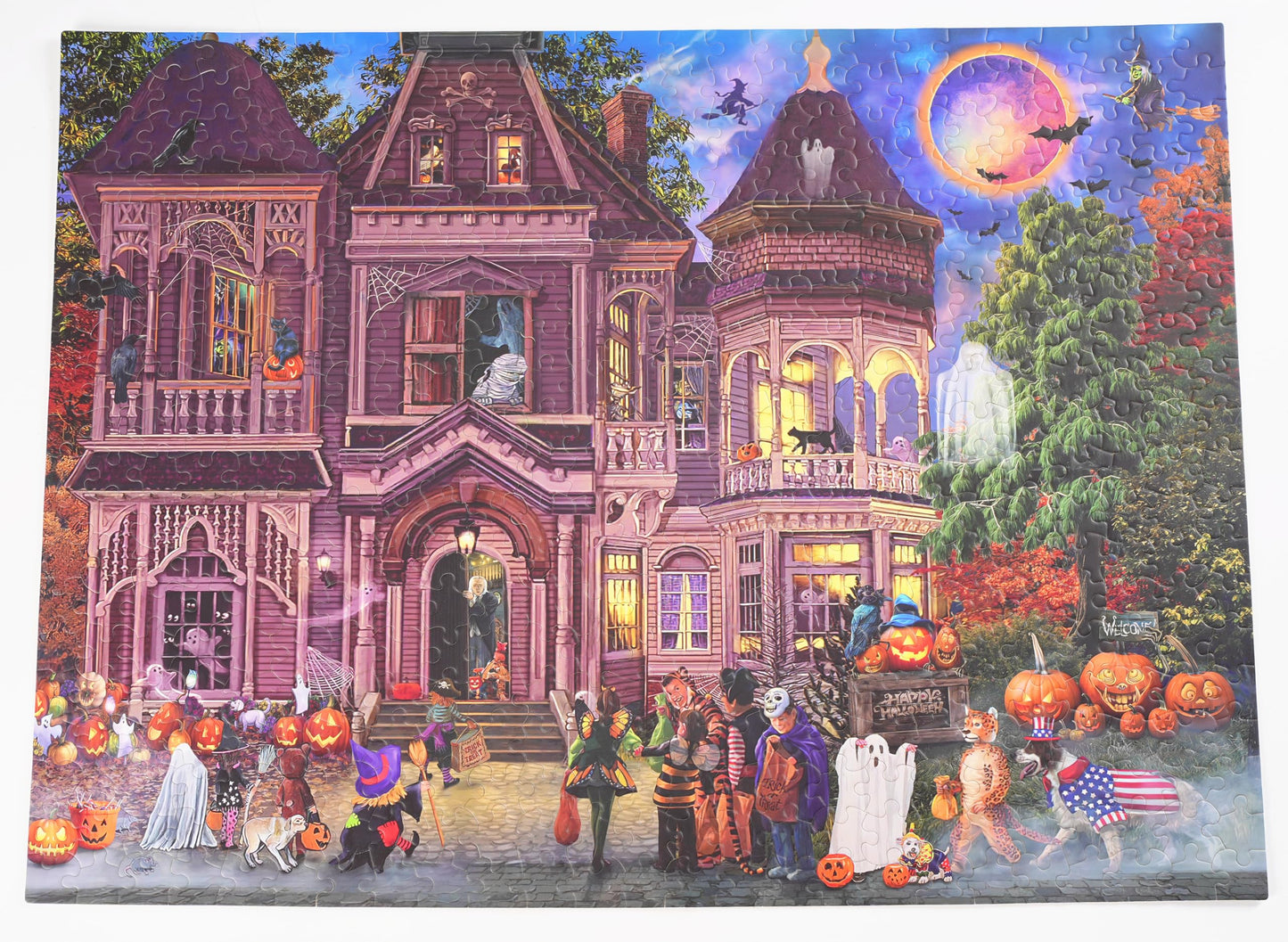 Halloween Fright Night 500 Pieces Jigsaw Puzzles For Adults, Halloween Decoration For Family Party Holiday 27' X 20'
