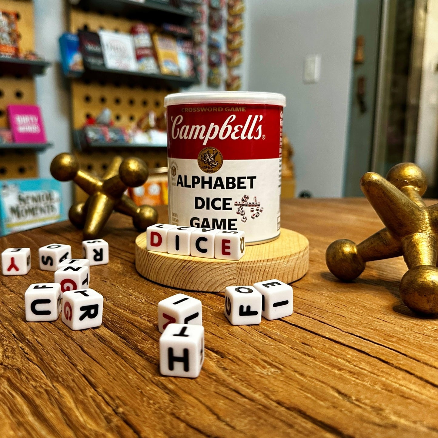 TDC Games Campbell's Alphabet Dice Game  Great for Party Favors  for Travel  Camping Family Game Night  Yard Games for mature-themeds and Family
