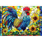 Stained Glass Rooster Puzzles For Adults 1000 Pieces Colorful Rooster Puzzle For Adults Mosaic Jigsaw Puzzles1000 Pieces With Le
