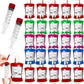 25 Packs Halloween Blood Iv Bags For Drinks Reusable Energy Container Juice Pouch Prop For Zombie Theme Party Decoration With Syringe And Clips, 12.6 Fl.Oz (25Pcs Bag, 25 Label, 2 Syringes)
