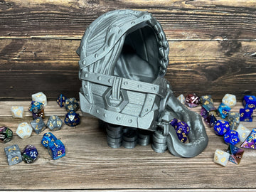 Munnygrubbers - 6'' Mimic Dice Tower - (Random 7Pcs D20 Dice Set Included) - No Paint Odorless Plastic - Tabletop Roleplaying Ga