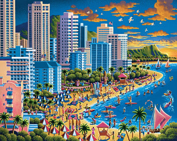 Dowdle Jigsaw Puzzle - Waikiki - 500 Piece