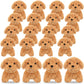 Sosation 20 Pcs Mini Plush Stuffed Puppy Bulk Easter Party Favor Gift Dog Party Gift Toy Soft Plush Dog For Kids Graduation Goodie Bag Fillers Baby Shower Birthday Carnival Prize(Light Brown)