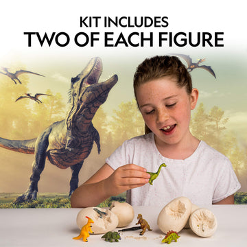 National Geographic Dinosaur Dig Kit - 12 Dino Shaped Bricks With Figures Inside & Excavation Tool Sets, Egg Hunt Or Party Activity, Great Stem Toy For Boys & Girls, Easter Basket Stuffers