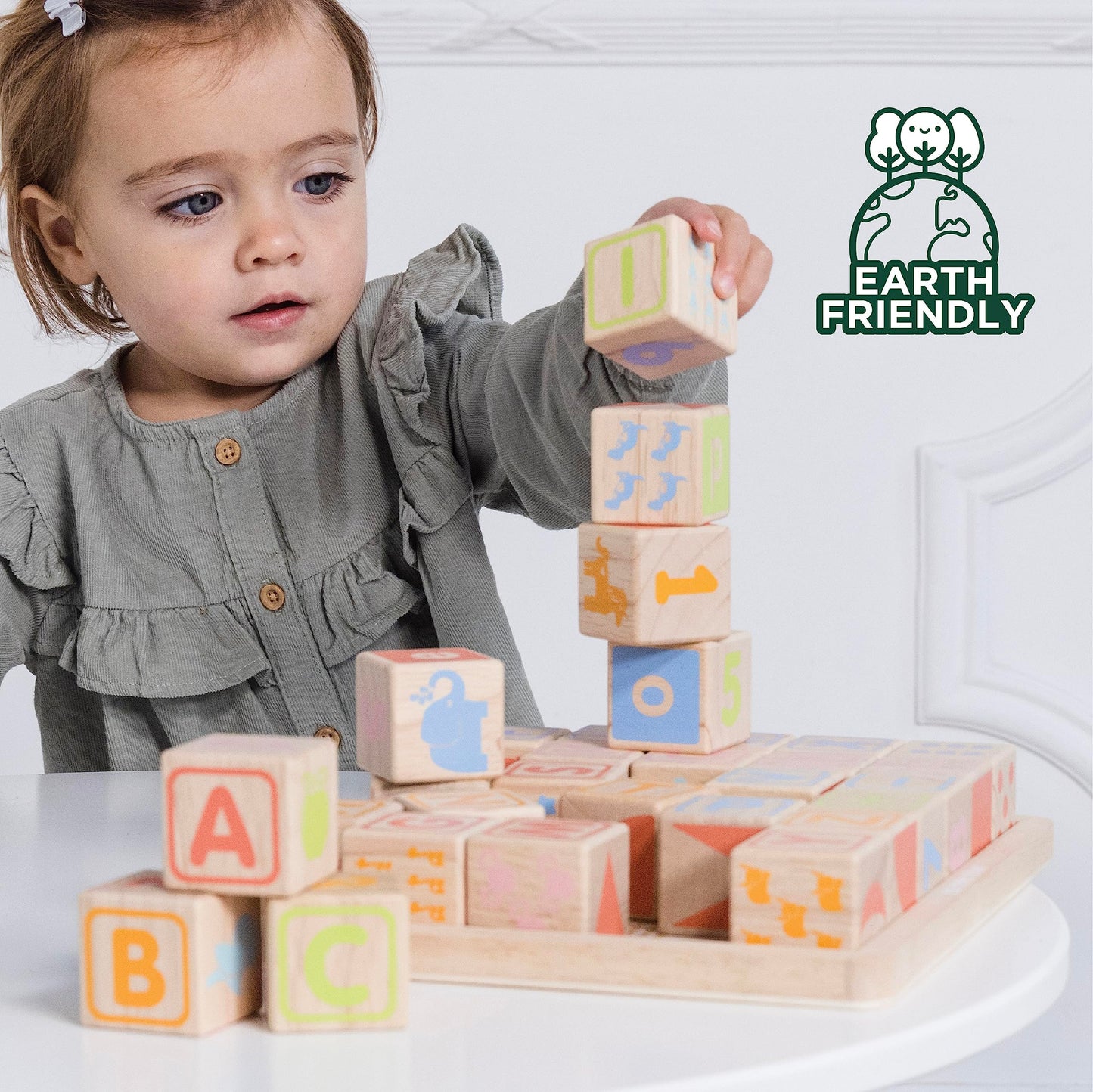 Le Toy Van - Petilou Wooden Educational Abc Wooden Blocks | Educational Wood Toys For Toddlers And Babies | Suitable For A Boy O